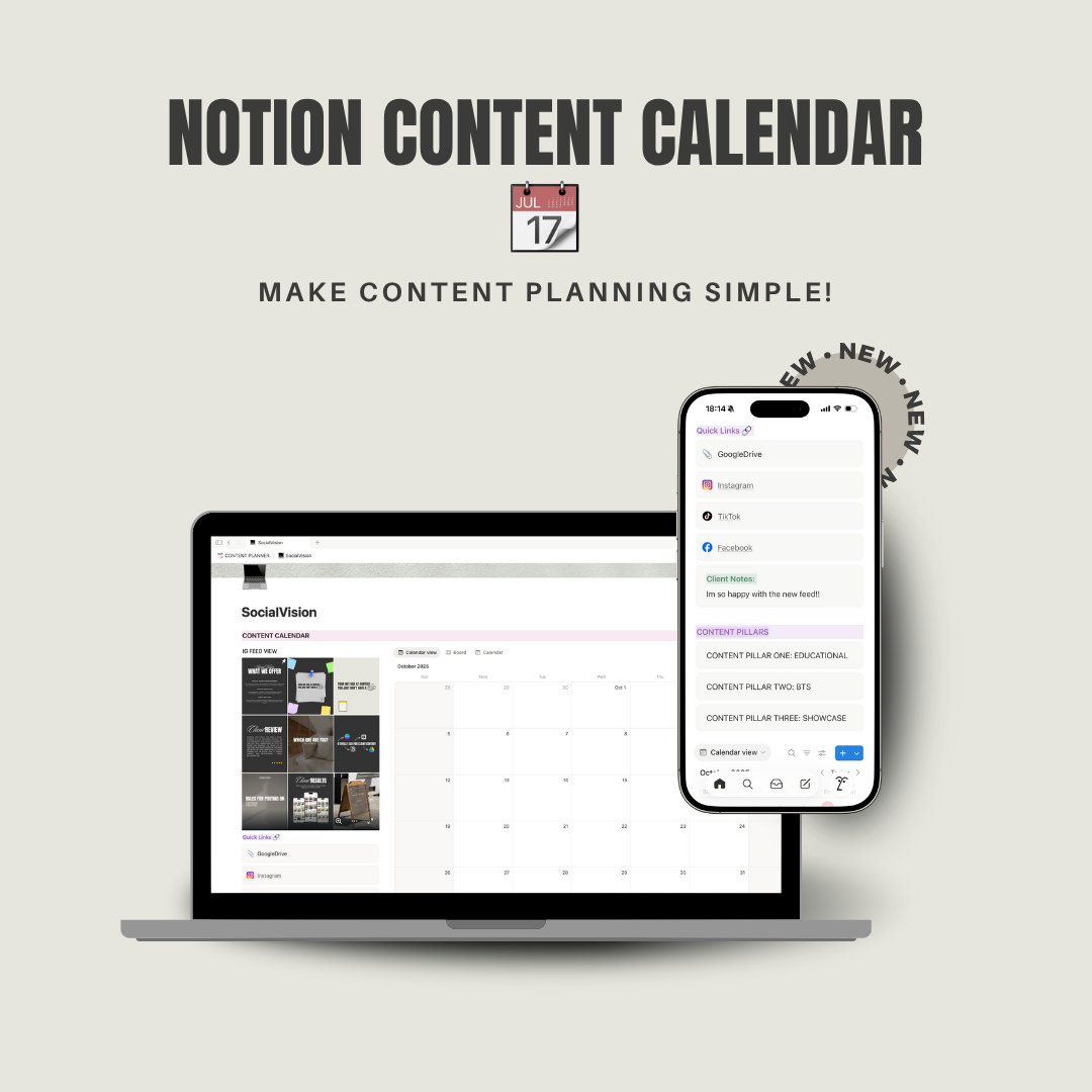 Notion content calendar