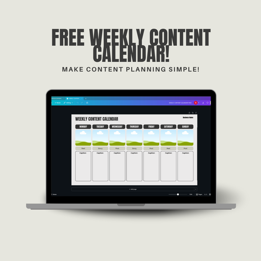 FREE weekly content calendar